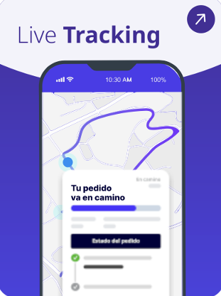 Live tracking para tu cliente final